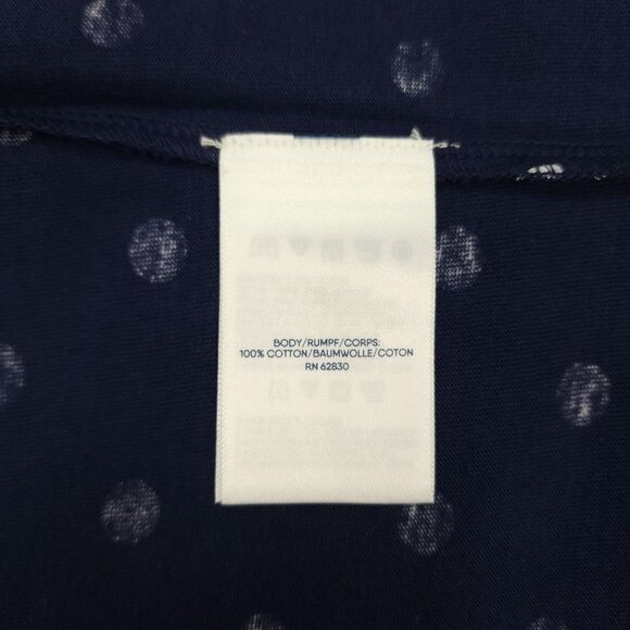 Lands End Womens Polka Dot Sleeveless Cotton Shift Dress Navy White Size M - Picture 7 of 9